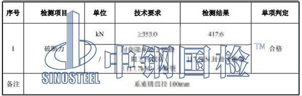 吊裝帶檢測項目結(jié)果